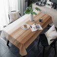thumbnail image 1 of Brown White Ombre Table Cloth Waterproof Tablecloths, Vintage Farmhouse Abstract Striped Tablecloth Dining Table Cover for Kitchen Party Tabletop Outdoor, Rectangle Tablecloth 60x120 Inch, 1 of 9