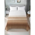 thumbnail image 1 of Brown White Ombre Twim XL Size Flat Sheet, Wrinkleproof & Fadeproof Cooling Flat Bed Sheet Only, Vintage Farmhouse Abstract Striped Breathable Soft Bedding Top Sheets 66 x 102 Inches, 1 of 8