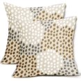 thumbnail image 1 of Brown White Pillow Covers 16x16 Set of 2 Boho Gray Polka Dot Throw Pillows Modern Trendy Print Decorative Outdoor Farmhouse Pillowcase Cushion Cover Linen Pillow Case Decor for Home Sofa Couch Bed, 1 of 6