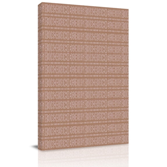 Brown White Pixels Canvas Wall Art for Living Room, Modern Contemporary ...