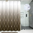 thumbnail image 1 of Brown and White Shower Curtain Modern Ombre Shower Curtain Tan Taupe Shower Curtain with Hooks Water Repellent Shower Curtain Neutral Linen Fabric Shower Curtains Bathtub Hotel, 72x72 inch, 1 of 6