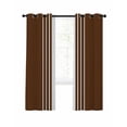 thumbnail image 1 of Brown White Stripe Blackout Curtains 90 Inches Long for Bedroom, Modern Rustic Vertical Striped Thermal Insulated Room Darkening Black Out Window Curtain Panels Grommet Drapes for Living Room, 1 of 8