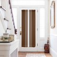 thumbnail image 1 of Brown White Stripe Door Curtains for Door Window, French Sidelight Front Back Door Curtains With Tieback, Modern Rustic Vertical Striped Kitchen Rod Pocket Drapes Panel, 25"x72", 1 of 5