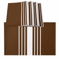 thumbnail image 1 of Brown White Stripe Placemats for Dinning Table Set of 4, Modern Rustic Vertical Striped Burlap Kitchen Place Mats Waterproof Cloth Table Mats, Indoor Outdoor Placemats Easy Clean Dinner Decor, 1 of 8