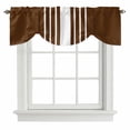 thumbnail image 1 of Brown White Stripe Tie Up Valance Curtains for Windows, Kitchen Curtains Window Treatments, Modern Rustic Vertical Striped Short Window Shades Valances for Bedroom Bathroom Cafe 54"x18", 1 of 8