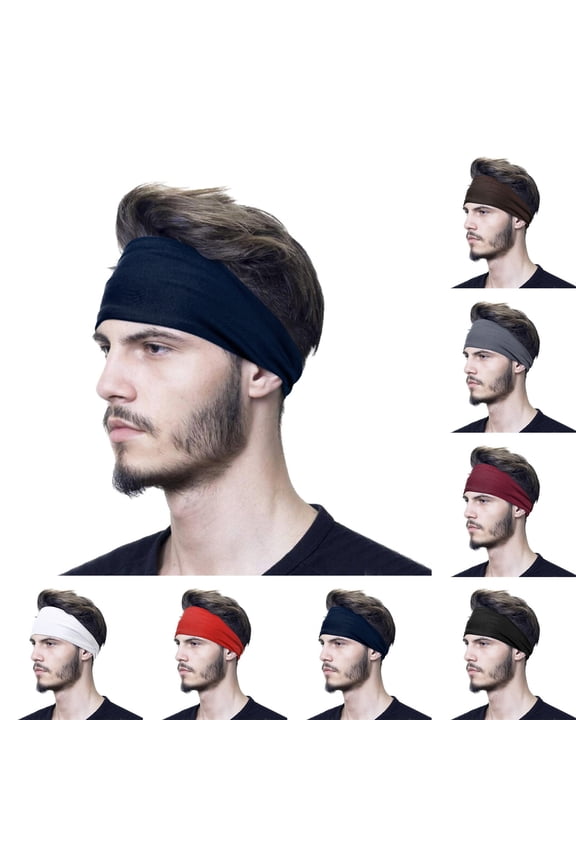 Brown Wide Headbands for Women Polyester Non-Slip Accessories Bands for Fashion, Washing Face, Workouts, Yoga, Daily Use One Size