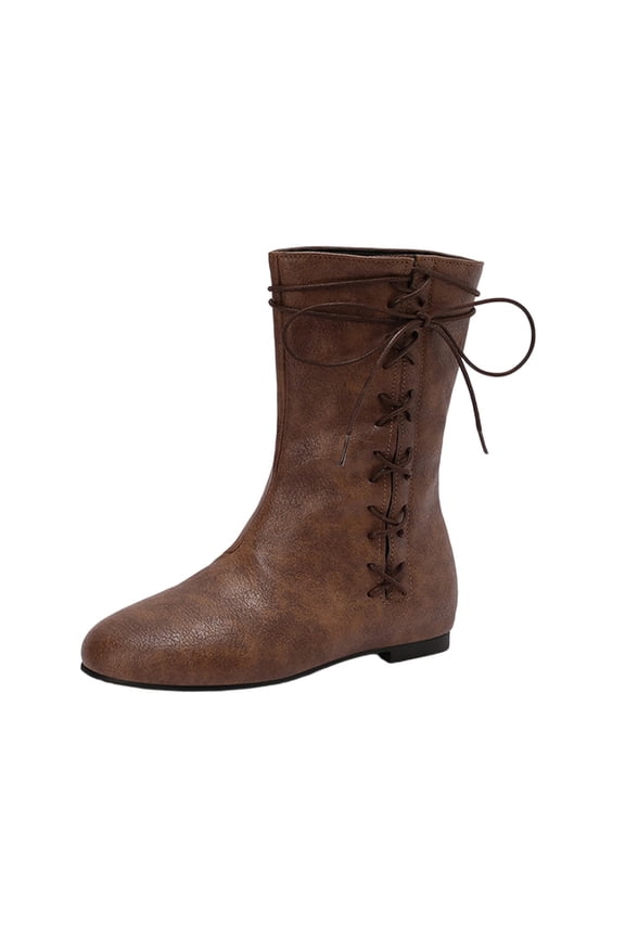 Brown Women Boots With Natural Material Comfortable For Eco Friendly Wear