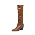 thumbnail image 1 of Brown Women Boots With Velcro Closure Comfortable For Easy Fit, 1 of 6