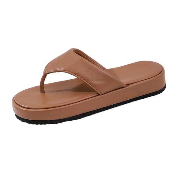 Wdhugt Sandals For Women Casual Comfortable Wedge Heel With Metal Buckle Adjustable Strap Platform Outdoor Walking Footwear Pu Material Size 9 Us