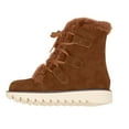 thumbnail image 1 of Brown Women'S Cozy Boots With Round Toe And Fleece Lining Ideal For Relaxation And Warmth In Casual Settings, 1 of 4