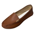 thumbnail image 1 of Brown Women'S Fashionable Lightweight Comfortable Round Toe Flat Shoes Soft Breathable Versatile Casual Shallow Fall Winter Trendy Shoes 0.7 Lb, 1 of 9