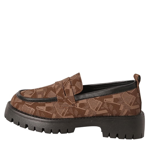 Brown Women'S Pumps Mid Heel Round Toe Comfortable Casual Shoes Lightweight Soft For Daily Walking Work Office And All Season Everyday Wear Size 42