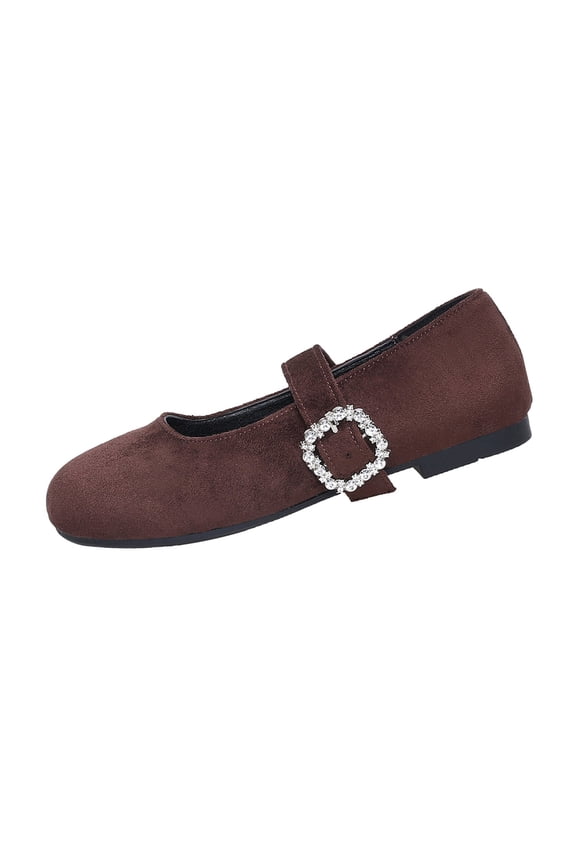 Brown Women Soft Sole Moccasins Slip On Flats Summer Casual Shoes Flock Upper For Indoor Comfort And Light Outdoor Activities