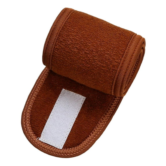 Brown Women'S Stretch Terry Cloth Headband For Makeup Shower Bath Sports Soft Absorbent Adjustable Hair Band One Size Fits All 24 X 3.5 Inches