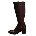 thumbnail image 1 of Brown Women Versatile Boots With Chunky Sole For Cold Weather Comfortable And Durable With Pointed Toe, 1 of 6