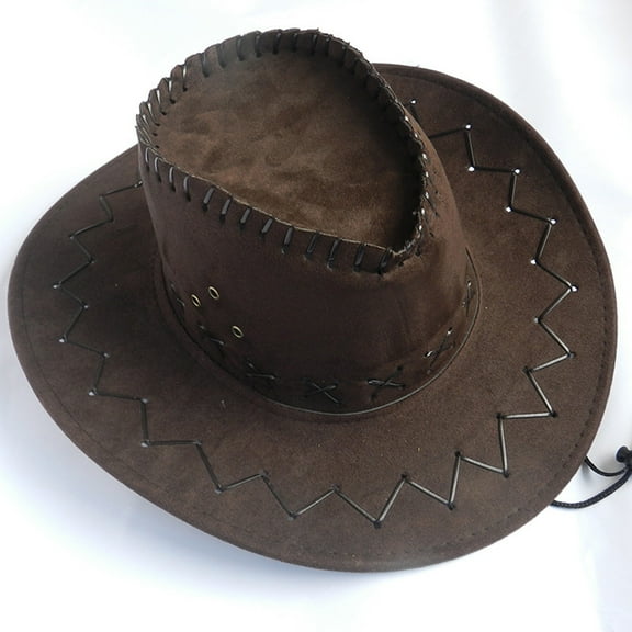 Brown Women's Cowboy Hats, Women Men Summer Western Cowboy Hat Shapeable Wide Brim Sun Hat,Women's Accessories Cowboy