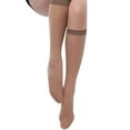 thumbnail image 1 of Brown Women's Stockings, 3 Pairs Of Women'S Silk Thigh High Socks Nylon Socks For Women'S Party Tights Accessories,Women's Accessories Stockings, 1 of 5
