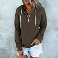 thumbnail image 1 of Brown Womens Tops Women's Hoodies and Sweatshirts Long Sleeve Casual Pullover Clothes with Pocket Fall Outfits for Women 2025, 1 of 6