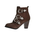 thumbnail image 1 of Brown Womens Winter Boots With Buckle Detail And Side Zipper For Fashionable Casual Outfits And Comfortable Wear, 1 of 9