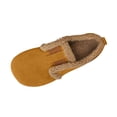 thumbnail image 1 of Brown Womens Winter Outer Wear Moccasins With Velvet Lining Flat Bottom Gentle Style Comfortable Slip On Shoes With Soft Sole, 1 of 9