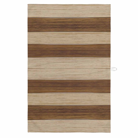 Brown Wood Grain 1 Pack Kitchen Towel, Water Absorbent Dish Towel, Ombre Rustic Retro Wooden Plank Decorative Hand Towels - Quick Drying Cloth for Cooking Baking, 18x28 Inch