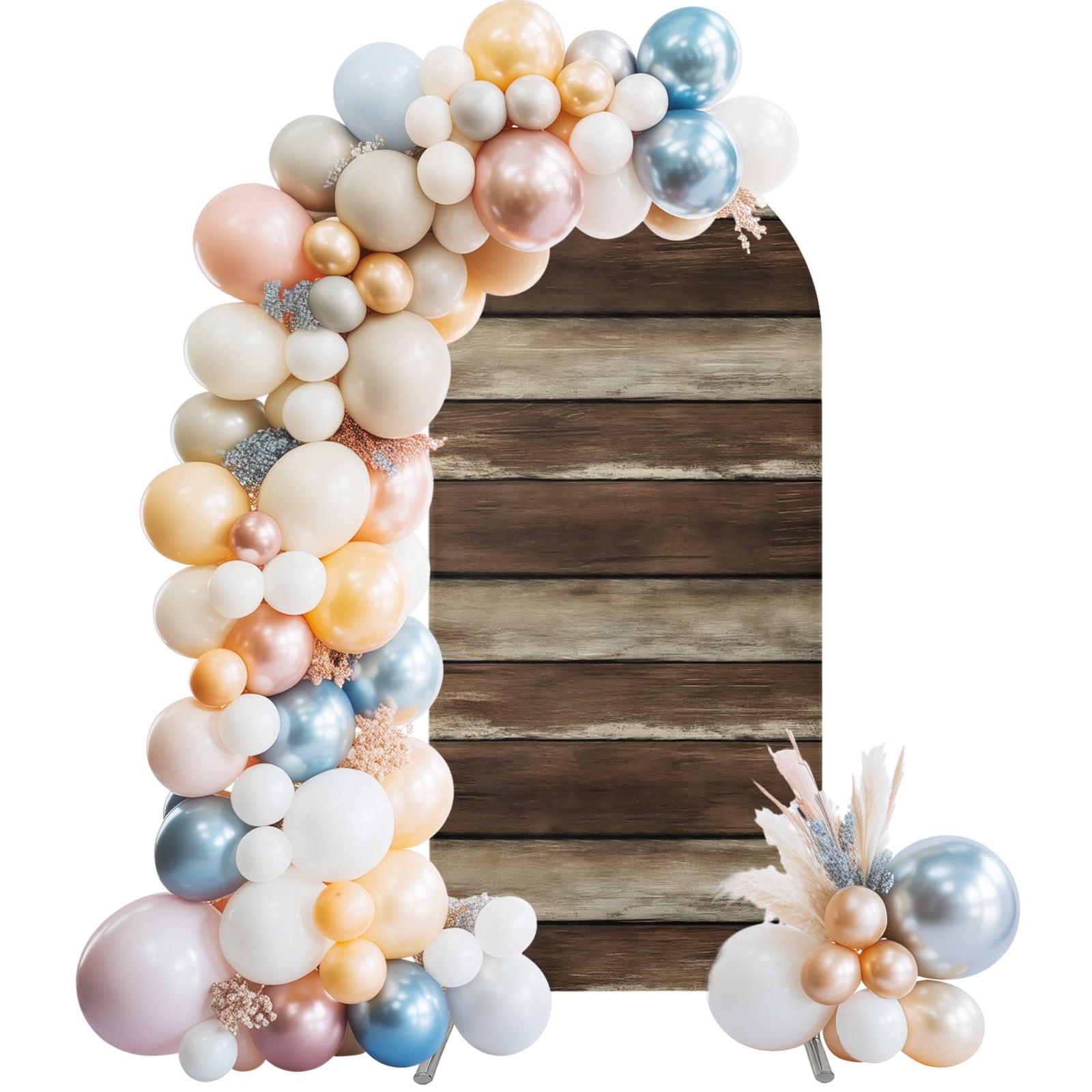 Brown Wood Grain Arch Backdrop Covers 6.6 FT, Vintage Board Farm ...