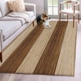 thumbnail image 1 of Brown Wood Grain Area Rug 4x6 FT, Non Slip Kids Room Carpet, Ombre Rustic Retro Wooden Plank Washable Soft Floor Carpet Non-Shedding Throw Rug for Dorm Kitchen Study Room Home Office Bedside, 1 of 9