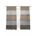 thumbnail image 1 of Brown Wood Grain Sheer Curtains 72 Inch Length 2 Panels Set, Semi Transparent Voile Rod Pocket Curtains for Living Dining Room Bedroom Drapes Vintage Grey Stripe Gradient Grain, 1 of 6