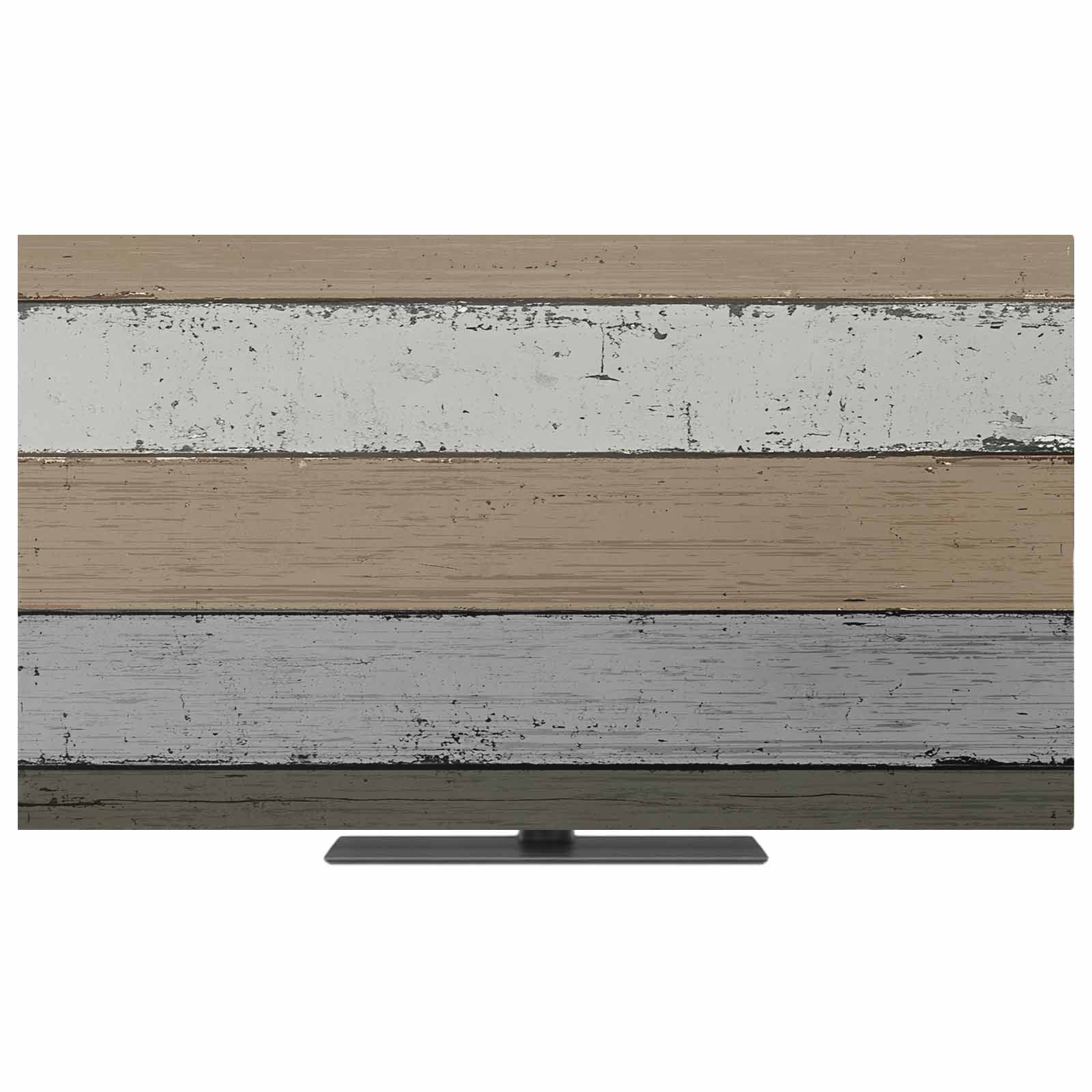 Brown Wood Grain TV Dust Cover,Stretchable TV Screen Desktop Computer ...