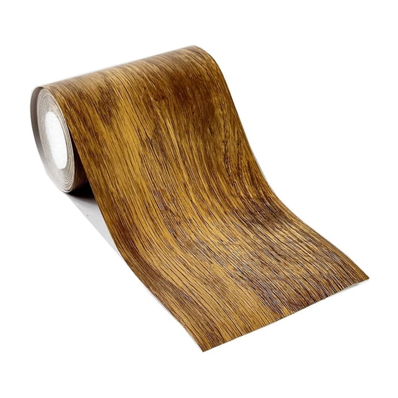 Brown Wood Grain Wallpaper Borders,Waterproof Mirror Frame Sticker,Removable Wall Decor,Self Adhesive Mirror Frame Sticker,for Door Window Frame (16.4ft)