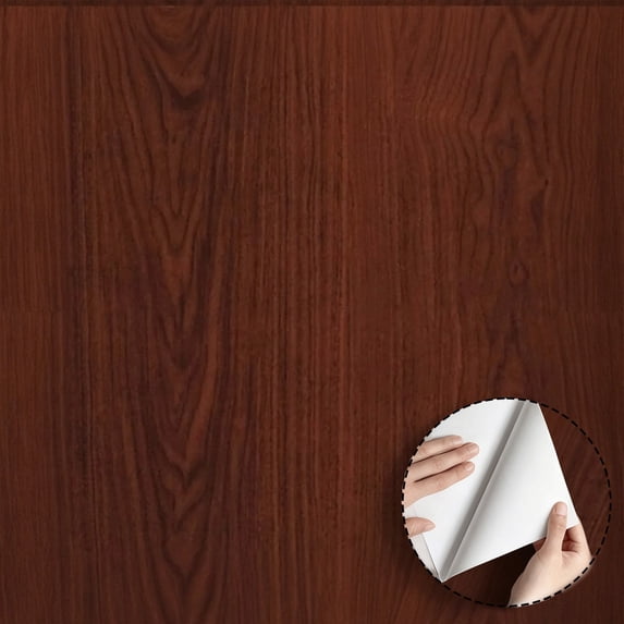Brown Wood Grain Wallpaper Rustic Vintage, Self adhesive and removable waterproof Home Decor for Bedroom Living Room Kitchen Cabinet Drawer Dorm Room 17.7 * 118 in