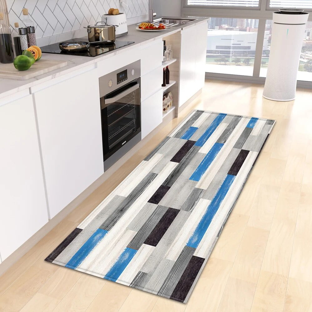 Brown Wood Pattern Kitchen Rug Bedroom Entrance Door Mat Living Room ...