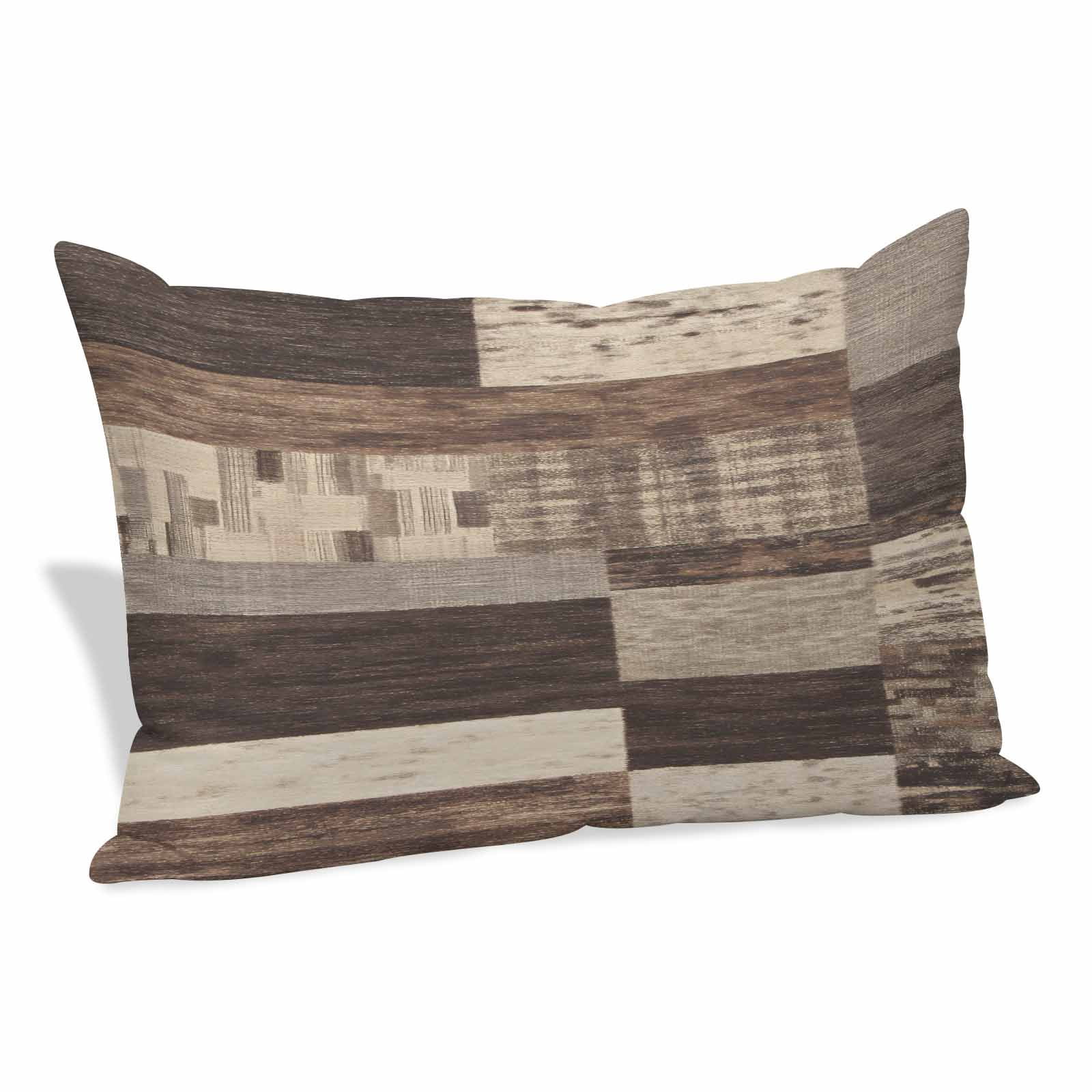 Brown Wood Stripes Body Pillow Cover Modern Geometric Patchwork Wood ...