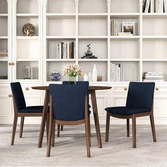 Brown Wood Tone with Solid Back - Enjoying Meals in Loft - Loft - Stable Dining Chair Set