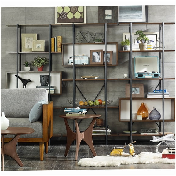 Brown Wood Triangle Coffee Table with Veneer Top and Base
