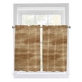 thumbnail image 1 of Brown Wooden Bathroom Window Curtain, Vintage Western Country Wooden Plank Light Filtering Coffee Kitchen Curtains, Bedroom Living Room Curtains 2 Panel 84"x45", 1 of 6