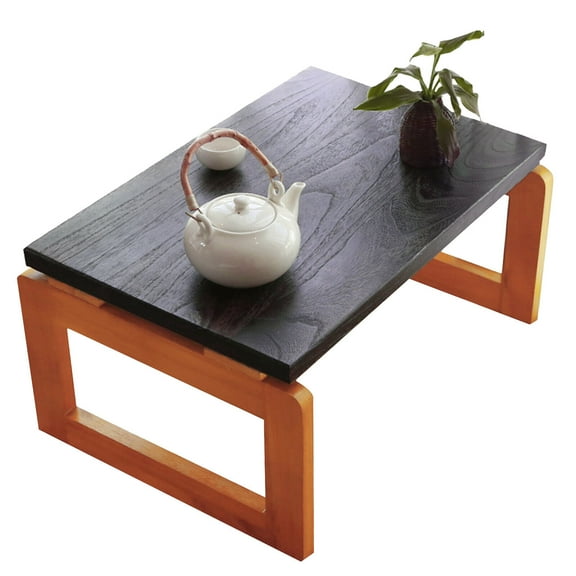 Brown Wooden Folding Coffee Table Low Tea Table Tea Picnic Table Asian Style, Low Tea Table Tea Picnic Table Asian Style
