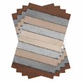 thumbnail image 1 of Brown Wooden Kitchen Towels Set of 4, Water Absorbent Dish Towel, Grey Stripe Gradient Country Rustic Grain Decorative Hand Towels - Quick Drying Cloth for Cooking Baking, 18x28 Inch, 1 of 8