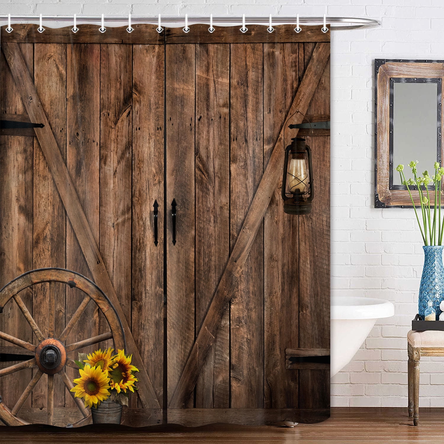 Barn Door Shower Curtain