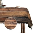 thumbnail image 1 of Brown Wooden Tablecloth for Rectangle Tables,Linen Table Cloth,Table Cover for Dining Kitchen Decor Party Banquet,60x120, 1 of 5