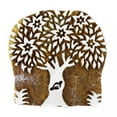 thumbnail image 1 of Brown Wooden Textile Stamp Tree Stamp Block Print Hand Carved Printing Block, 1 of 1