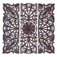 Brown Wooden Wall Plaque Set Of 3