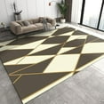 thumbnail image 1 of Brown Yellow Abstract Marble Area Rugs, Modern Geometric Triangle Polygon Pattern Bedroom Rug, Non-Slip Mat Non-Skid Durable Enough Apply To Home Nursery College Dorm 5x7ft, 1 of 6