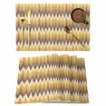 thumbnail image 1 of Brown Yellow Geometric Placemats Set of 4 Southwest Ethnic Country Place Mats Indoor Wipeable Table Mats Washable Cloth Dining Table Placemats for Kitchen Holiday Party Home Decor 13x19 Inch, 1 of 9