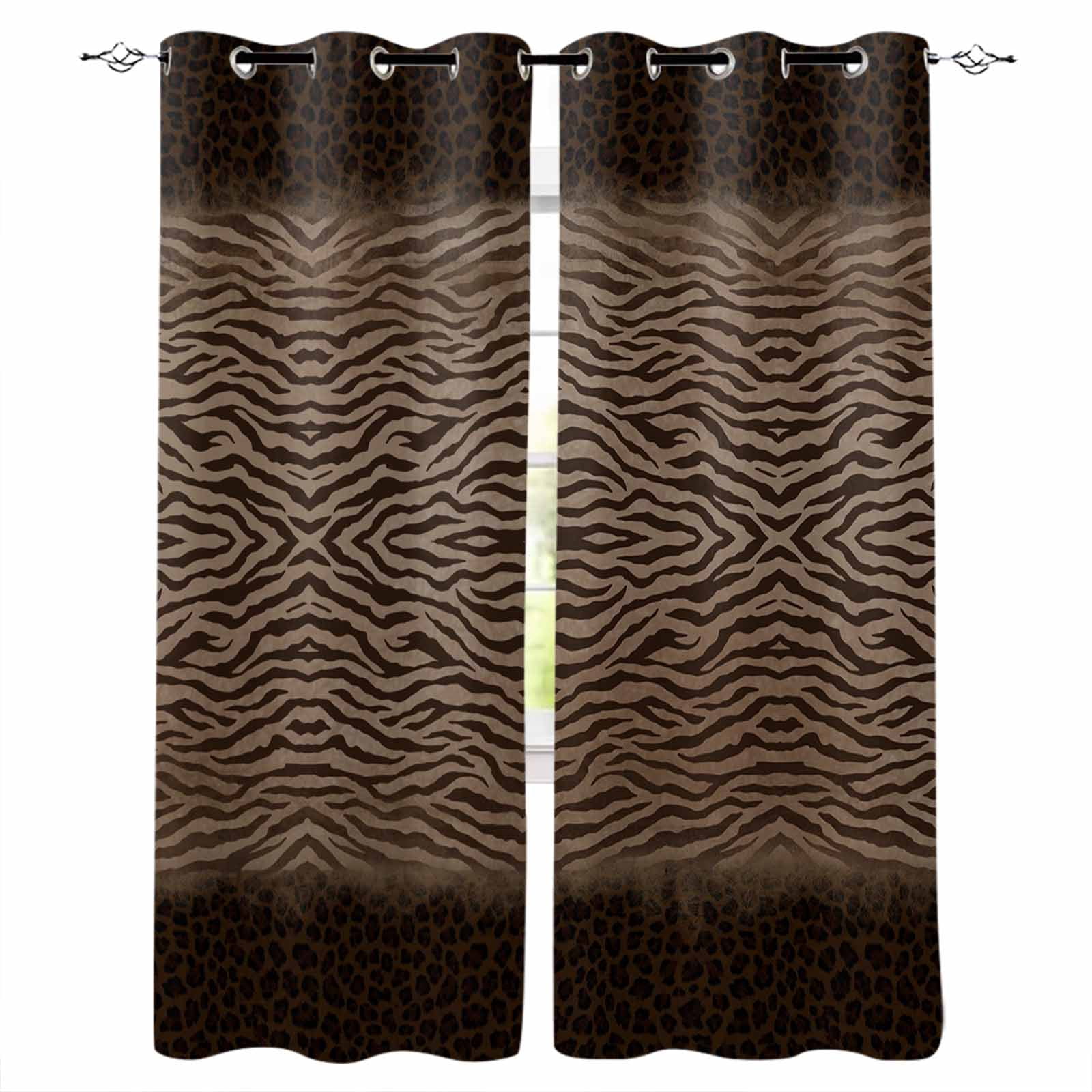 Brown Zebras Striped Blackout Curtains for Bedroom/Living Room, Vintage ...