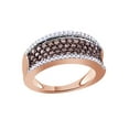 thumbnail image 1 of AFFY Brown & White Natural Diamond Fashion Band Ring In 10k Rose Gold (0.75 Cttw), 1 of 1