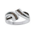 thumbnail image 1 of AFFY Brown & White Natural Diamond Fashion Ring In 10k White Gold (0.25 Cttw), 1 of 1