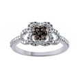 thumbnail image 1 of AFFY Brown & White Natural Diamond Fashion Ring In 10k White Gold (0.5 Cttw), 1 of 1