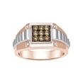thumbnail image 1 of AFFY Brown & White Natural Diamond Two-Tone Fashion Ring In 10k Rose Gold (0.5 Cttw), 1 of 1