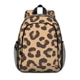 thumbnail image 1 of Brown and Beige Leopard Print Backpack for School, Cute School Bag with Adjustable Shoulder Straps and Padded Back, 15"x11.42"x5.5", 1 of 5